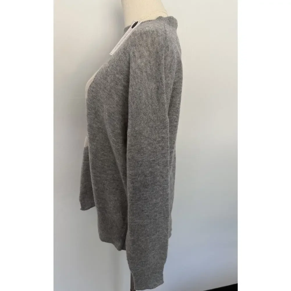 NWT $449 SKULL CASHMERE 🔥 100% cashmere Sweater Grey, Size Medium - Picture 5 of 10